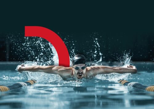 man swimming